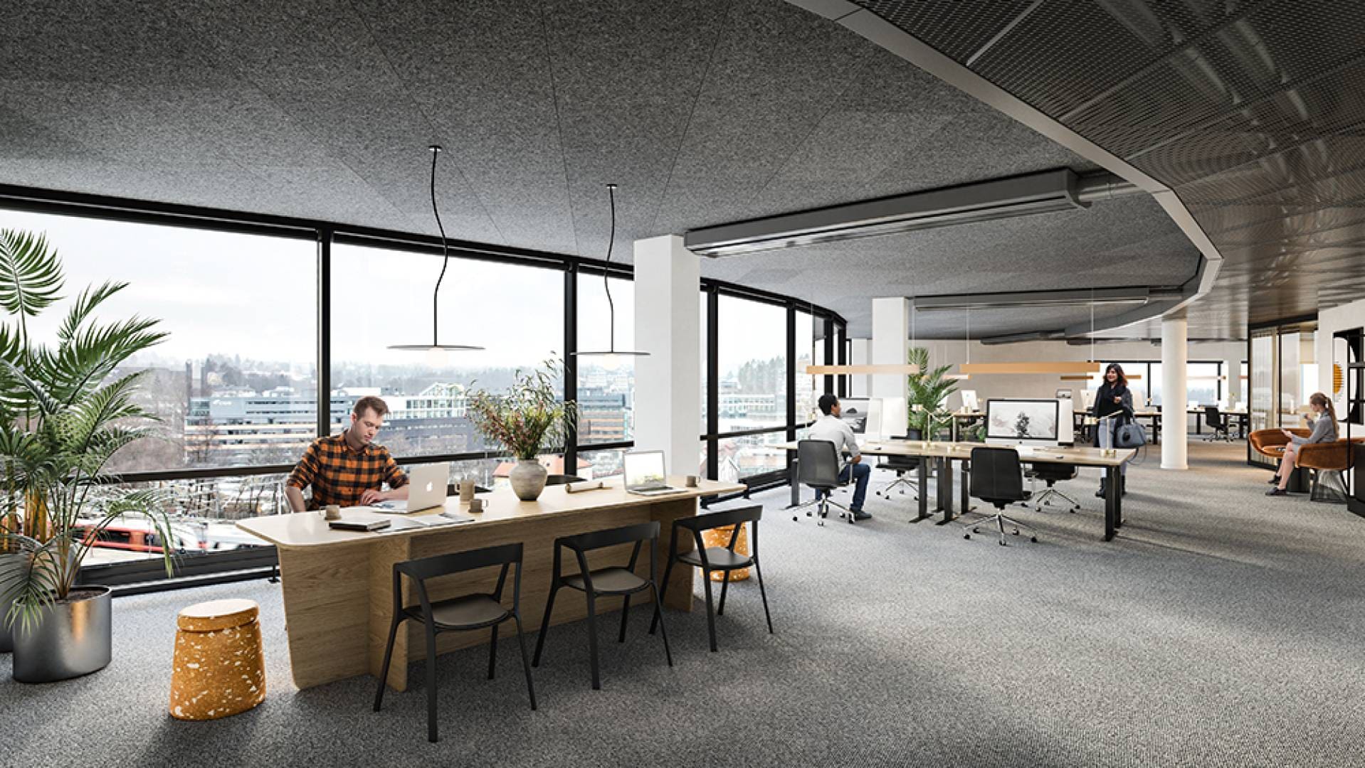 Flott kontorlokale i toppetasje med Lysakers beste beliggenhet