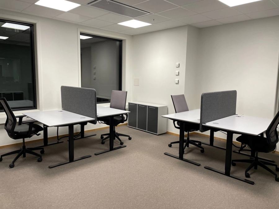 Furnished office for 4 employees in Kjellstad Business Park