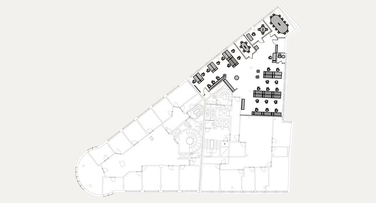 Lyst og sentralt kontorlokale på 299 m² ved Jernbanetorget - Plantegning