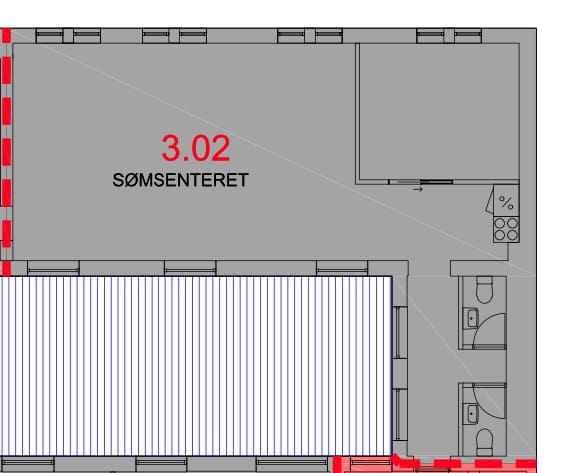 Office space for 4–8 employees at Christiania Torv - Floor plan