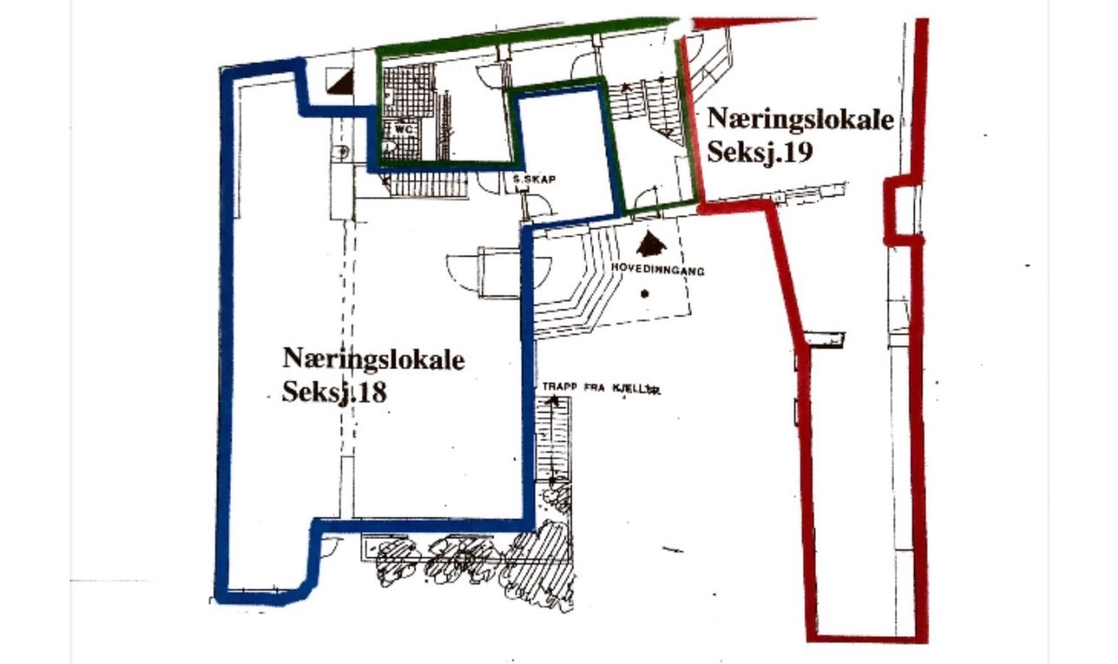 Flott kontor i en eiendom med sjarm til leie på Majorstuen - Plantegning