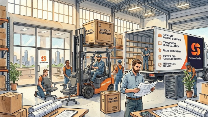 Hvor mye koster det å flytte møbler og utstyr til nye kontorlokaler?