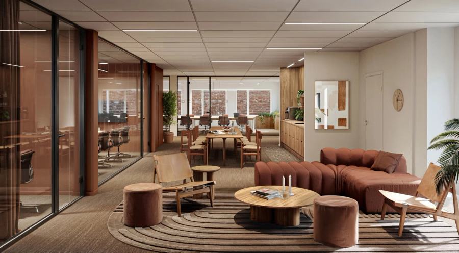 High-standard 1,305 sqm office space with private roof terrace at Ullevål Stadium