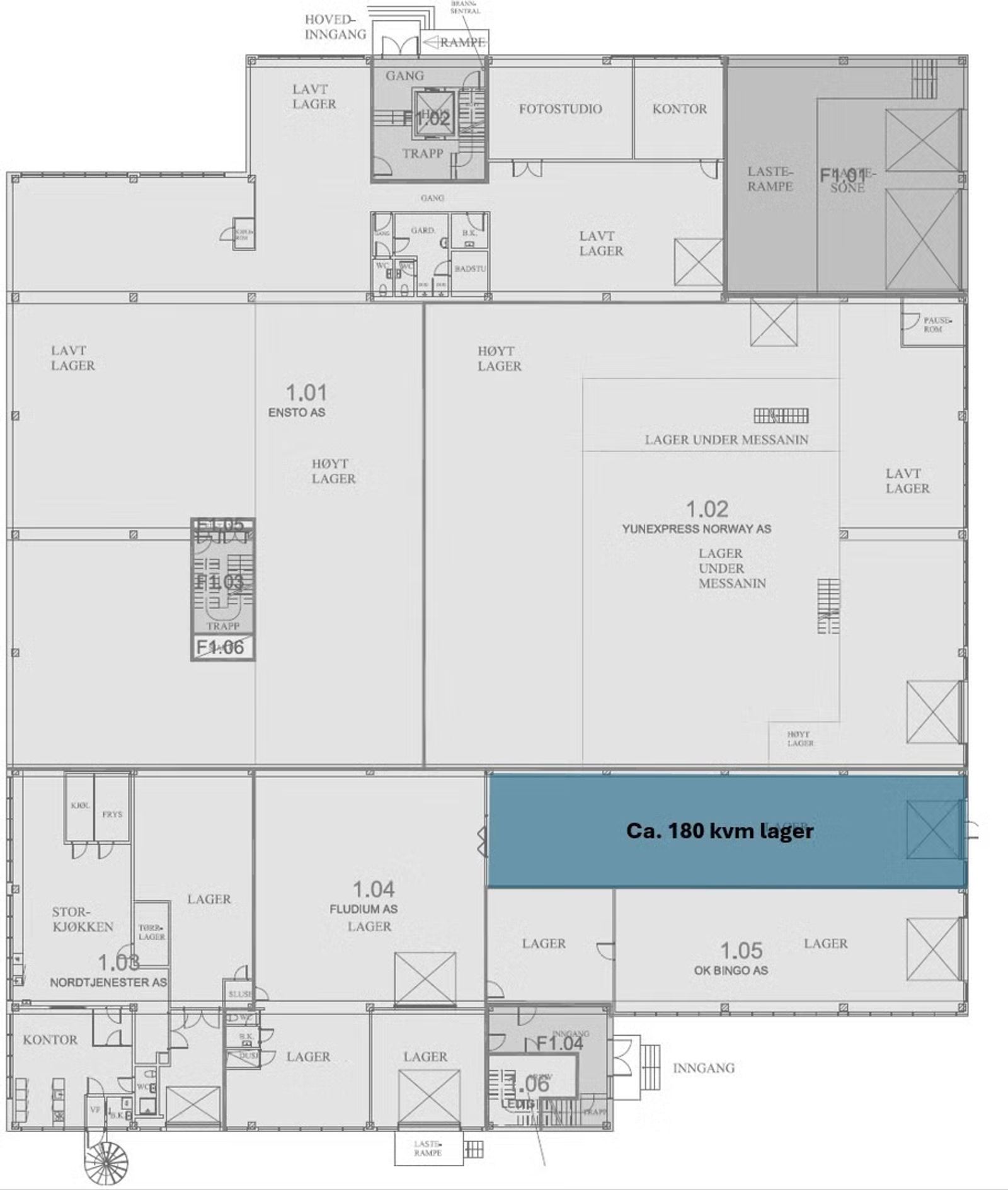 Flexible 730 sqm Combi-Premises with Drive-in Gate and Terrace - Floor plan