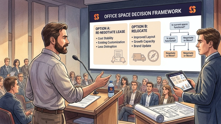 Reforhandle leieavtalen eller flytte til nye kontorlokaler?
