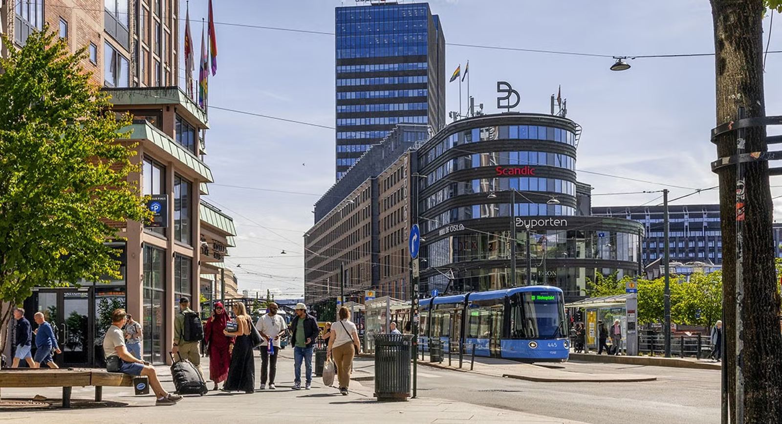 Fint kontor for 4-5 ansatte ved Jernbanetorget - Fasade