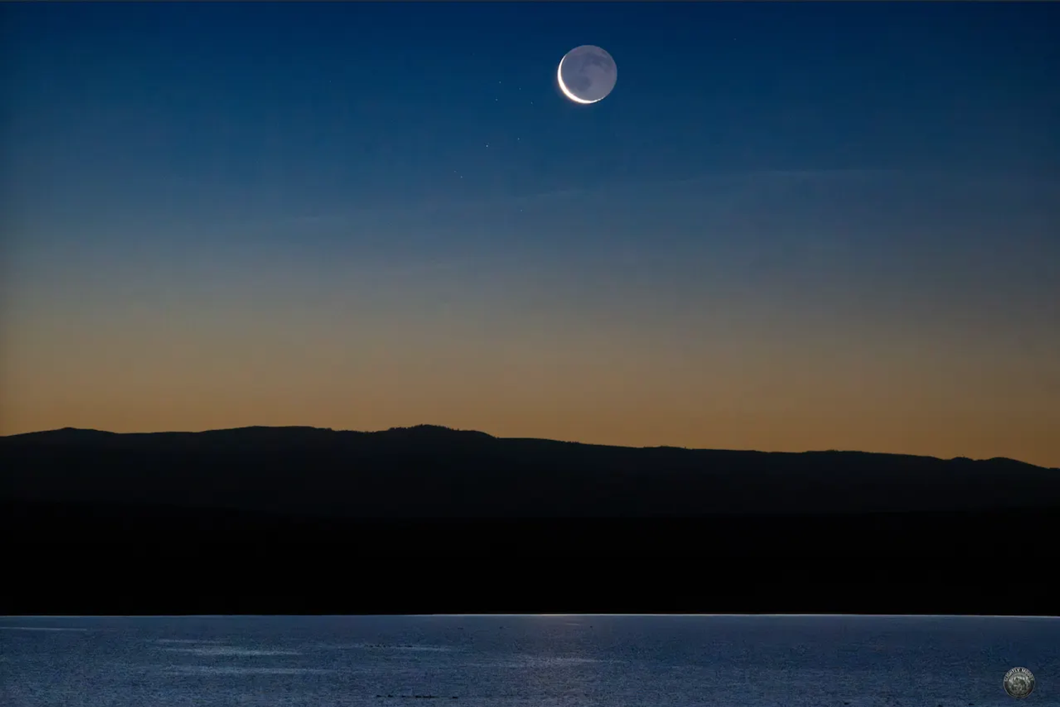 Moon rising over Antelope Reservoir in South Eastern Oregon