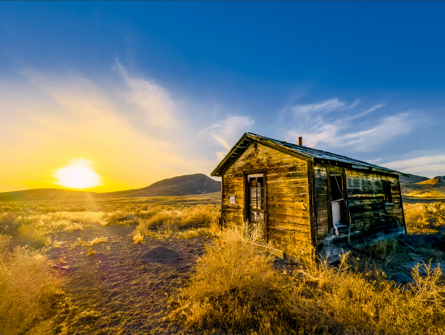 An abandoned homestead in the Great Basin region of central Nevada