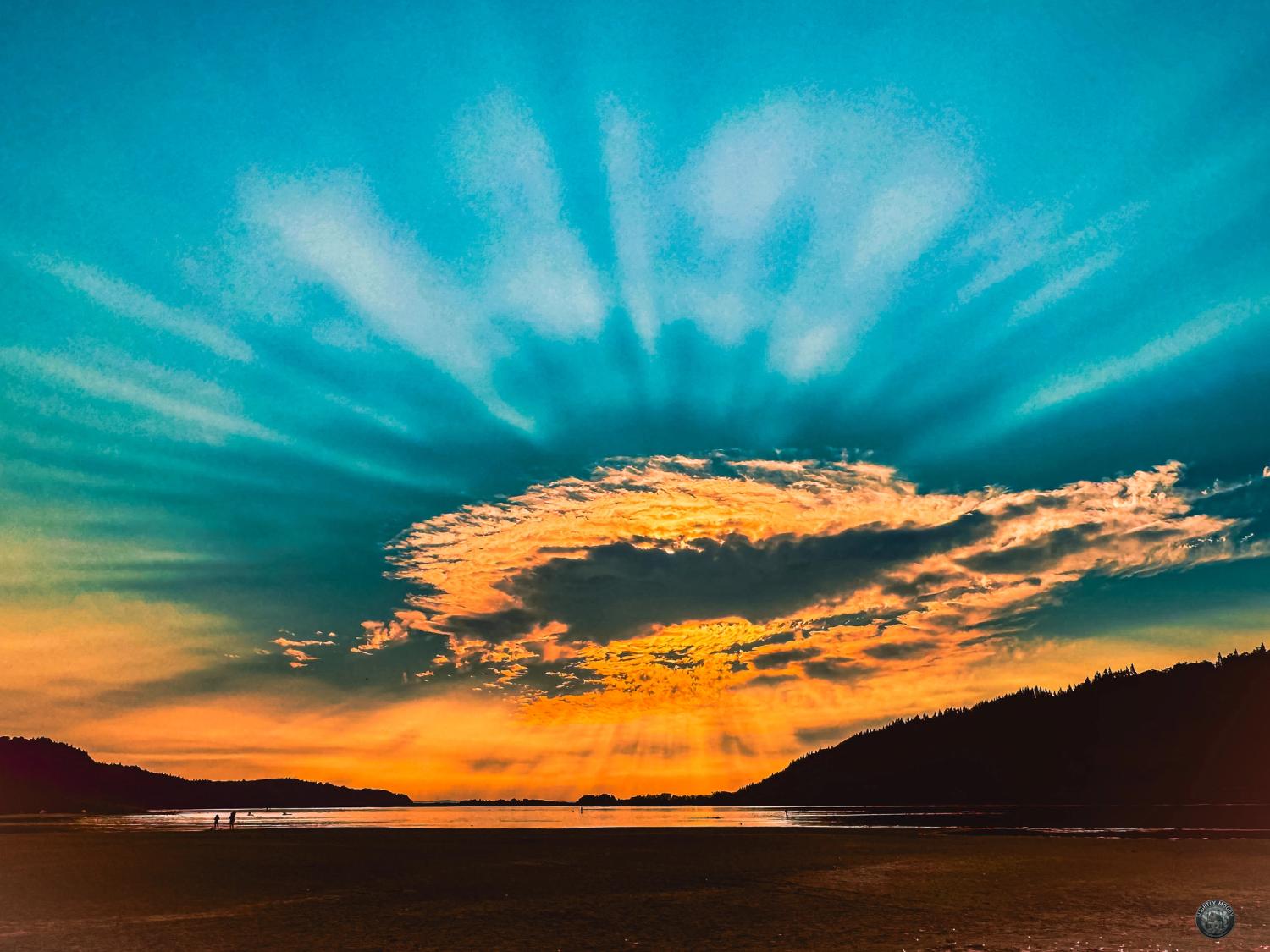 Sunset from Rooster Rock in the Columbia River Gorge