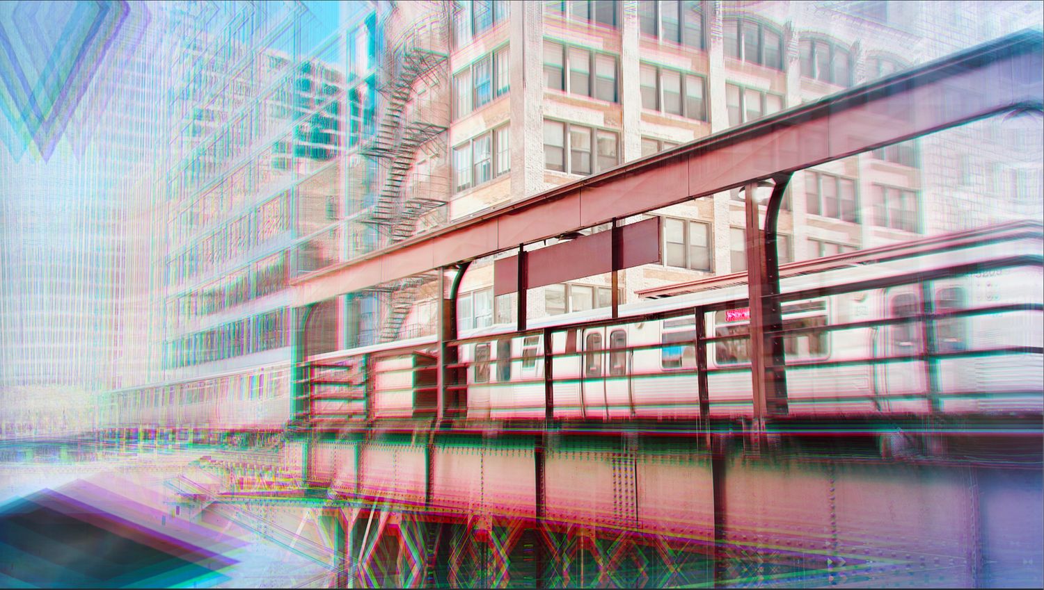 An elevated train passes in Chicago