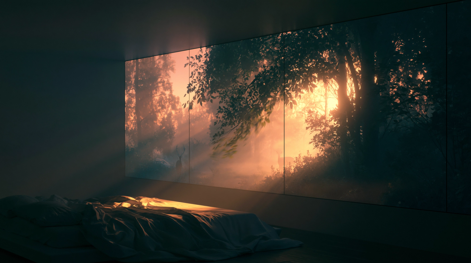 Simulated dawn in Astra's unit