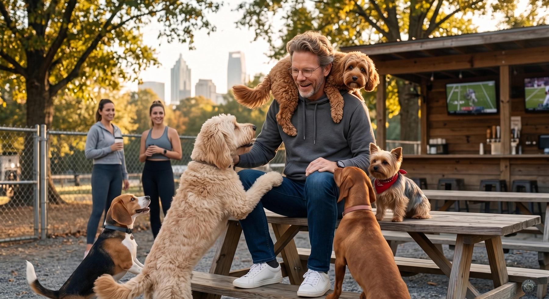 Dixon visits a single's dog park, gets swarmed by dogs