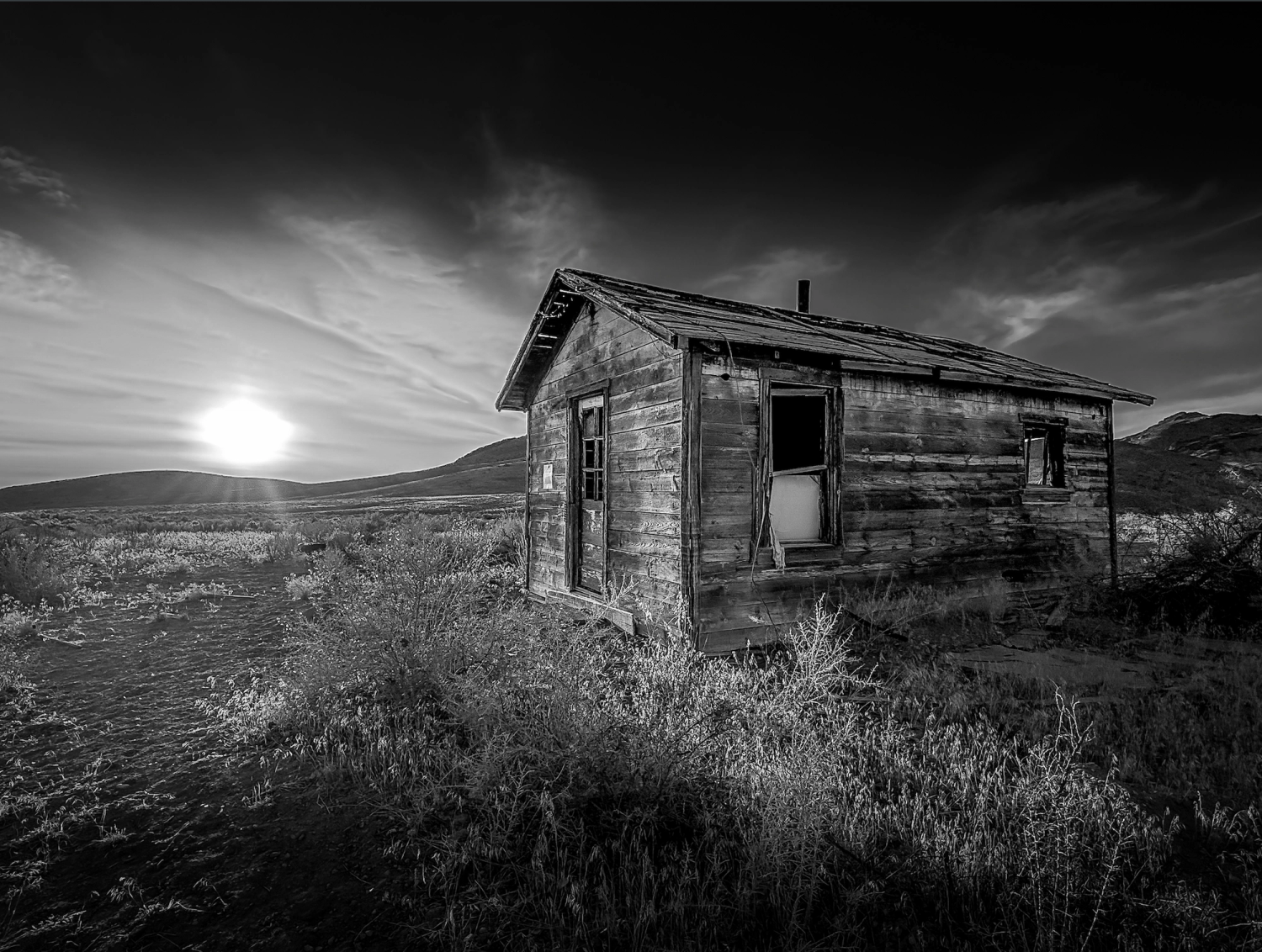 An abandoned homestead in the Great Basin region of central Nevada