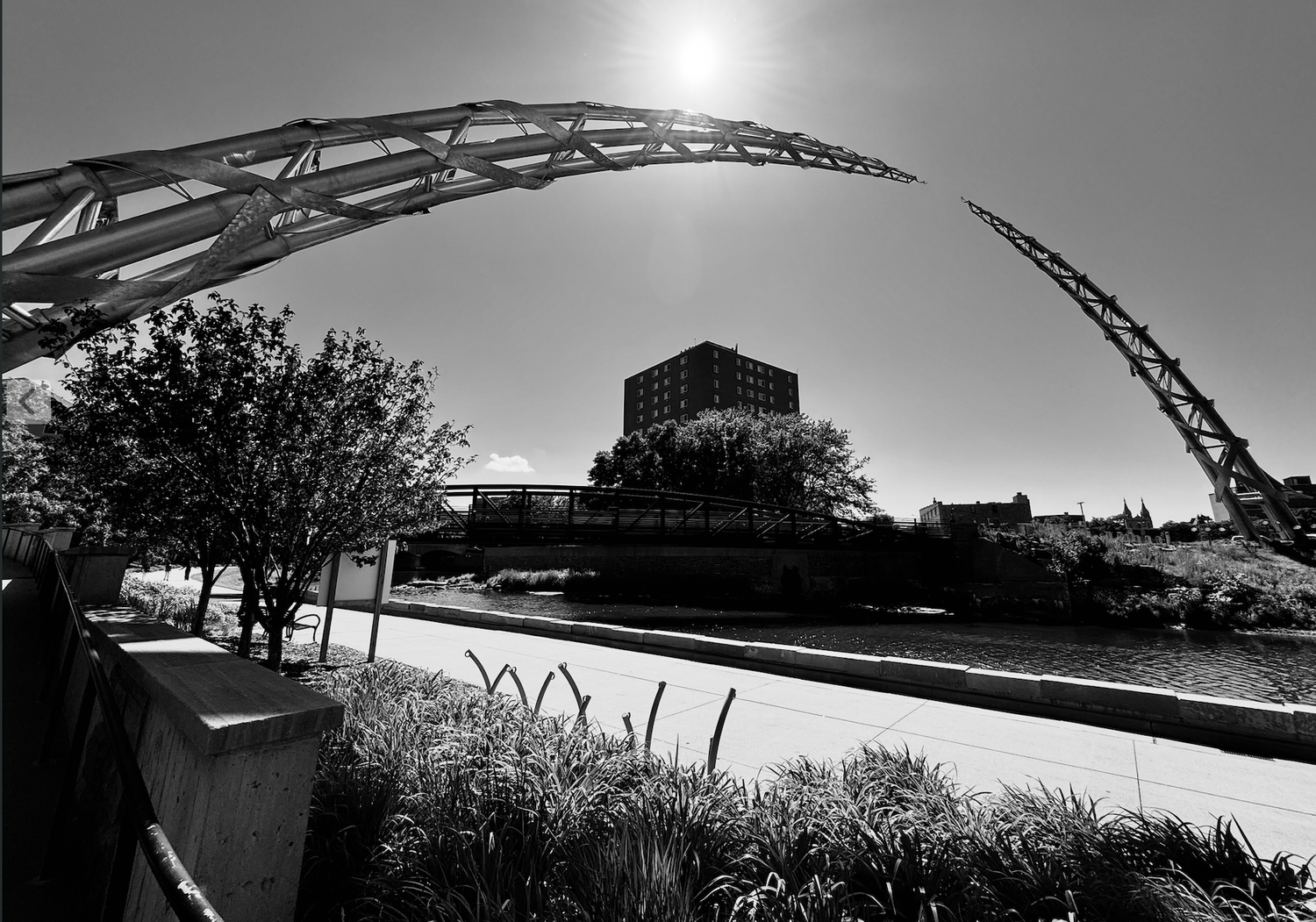 A bridge in Sioux Falls, South Dakota