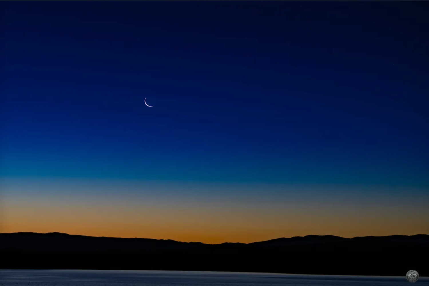Moon rising over Antelope Reservoir in South Eastern Oregon