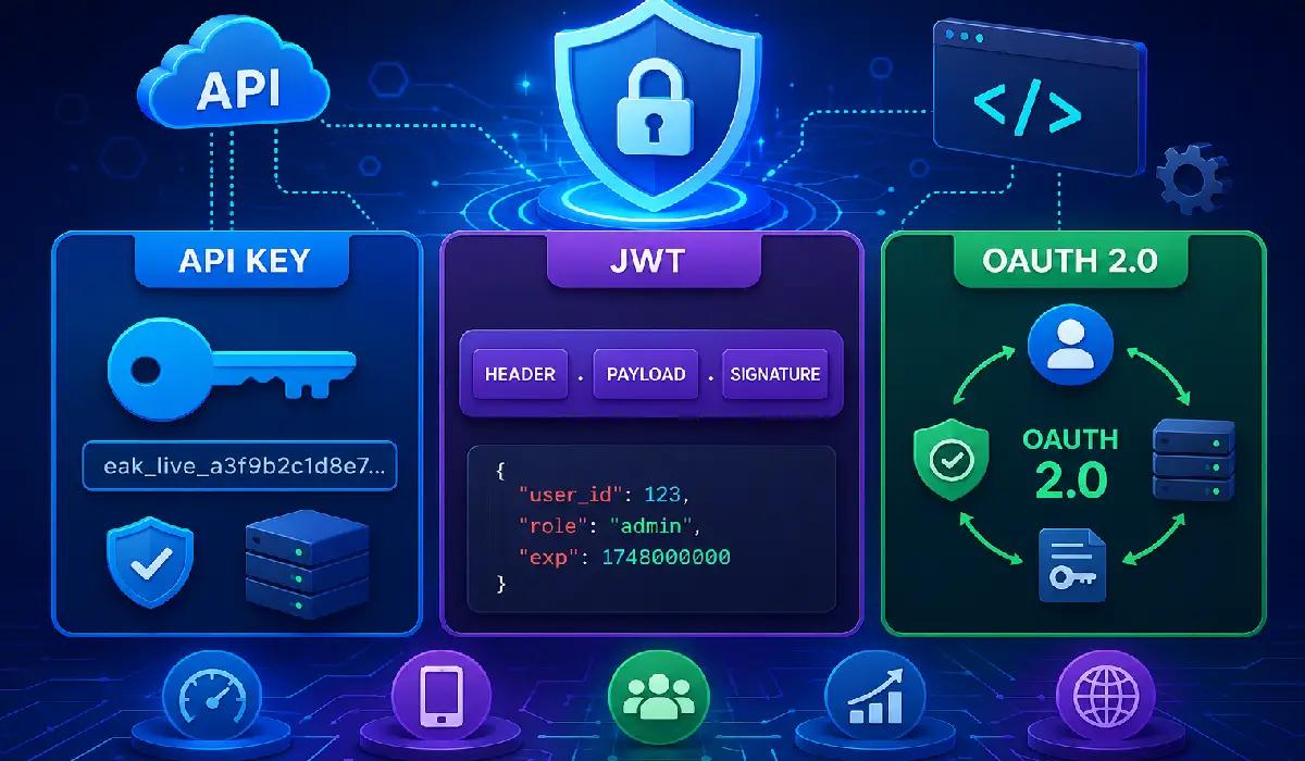 API Authentication Explained: API Key vs JWT vs OAuth 2.0