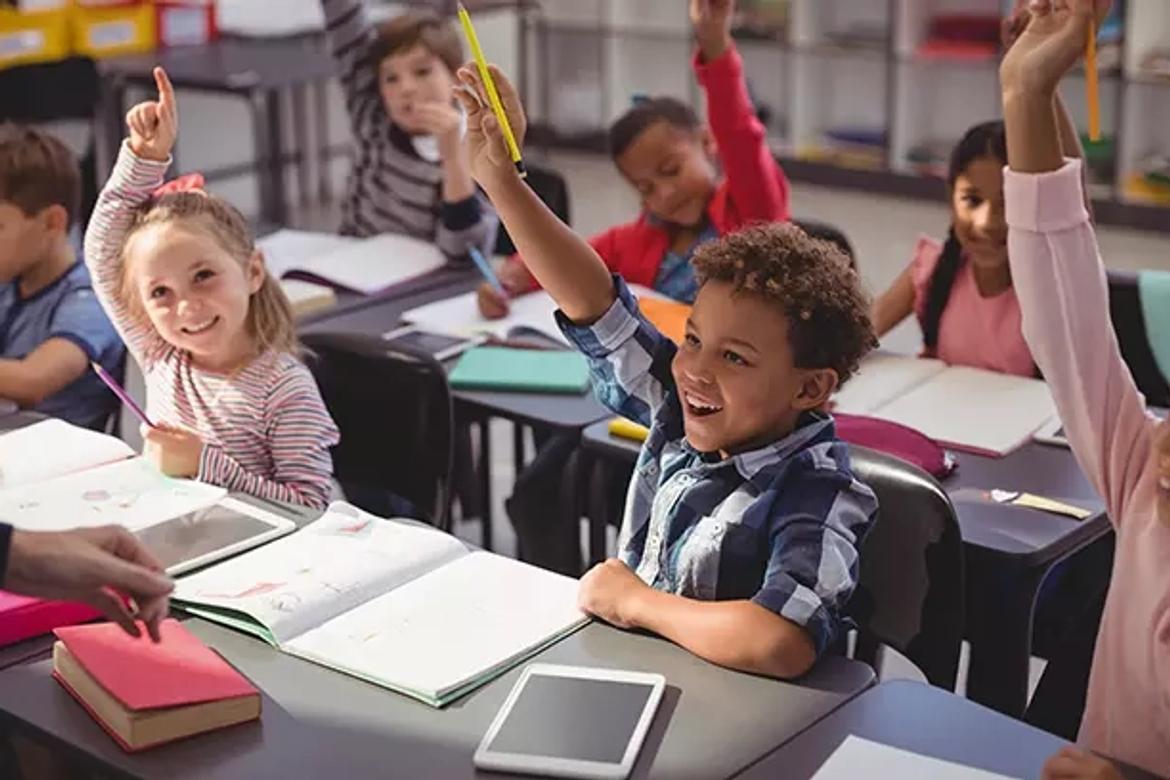 Children in a classroom