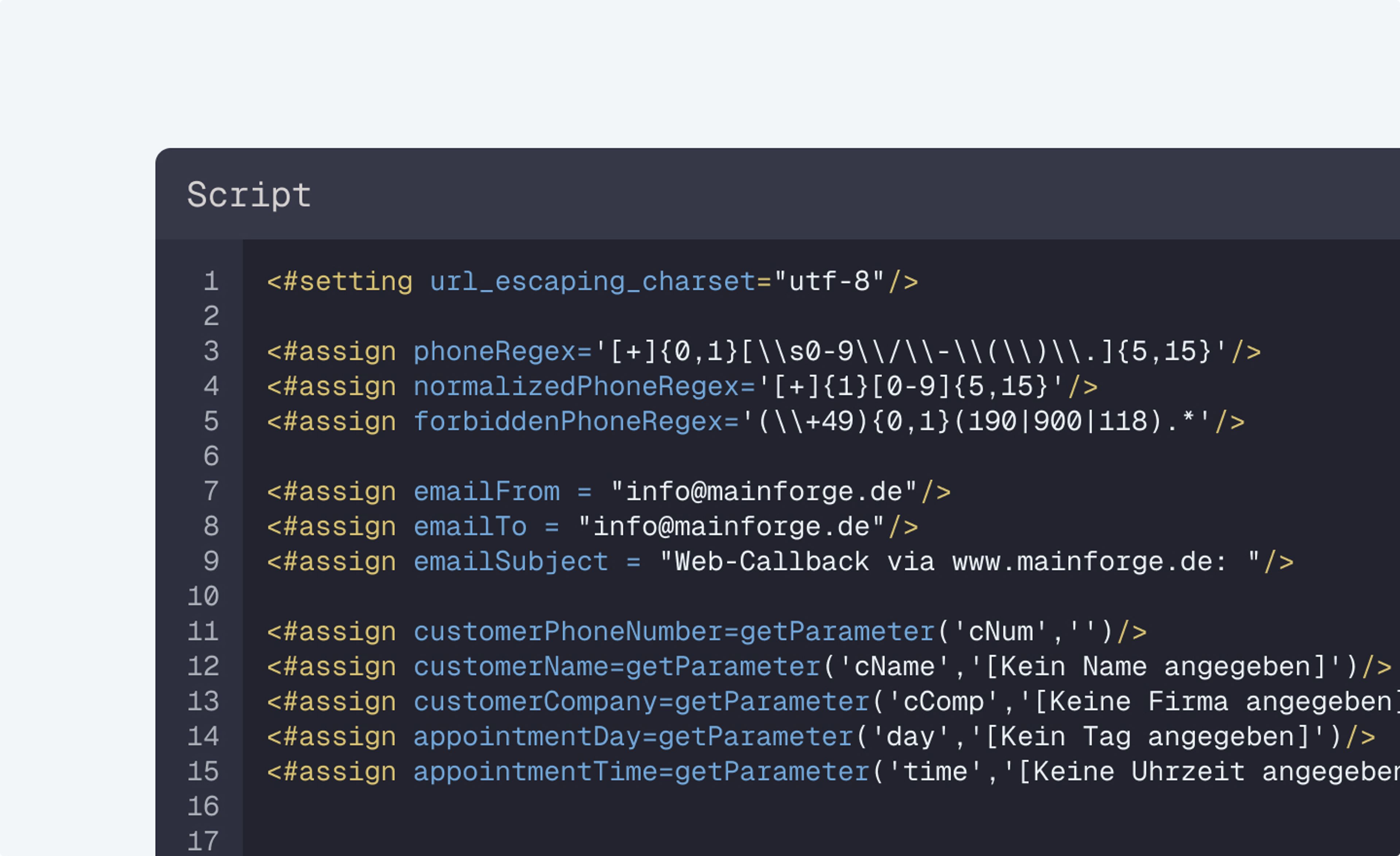 immediate callback script
