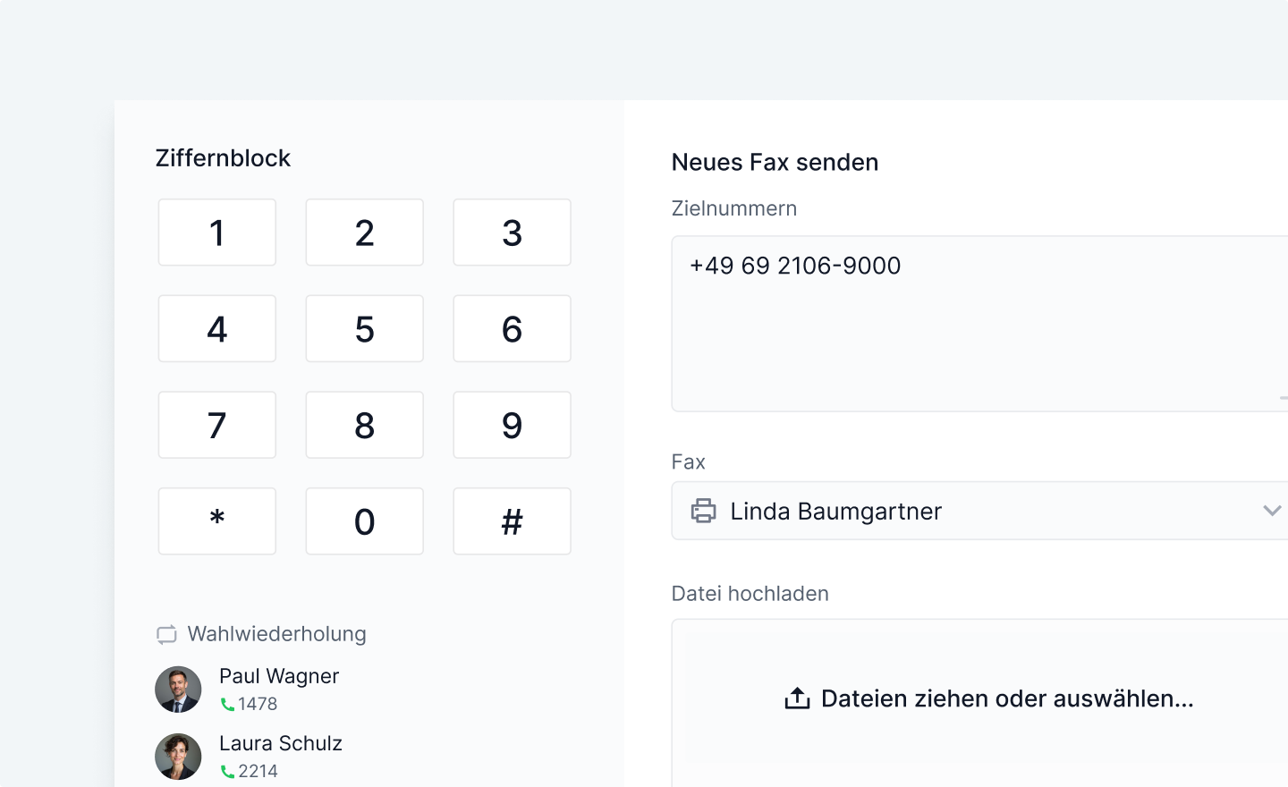 fax interface