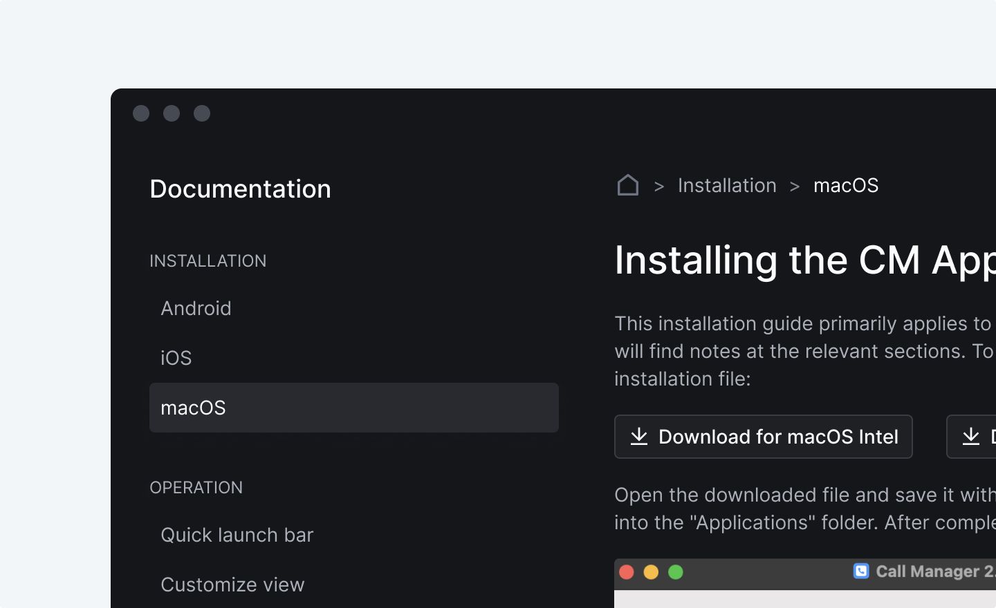 cm app documentation EN