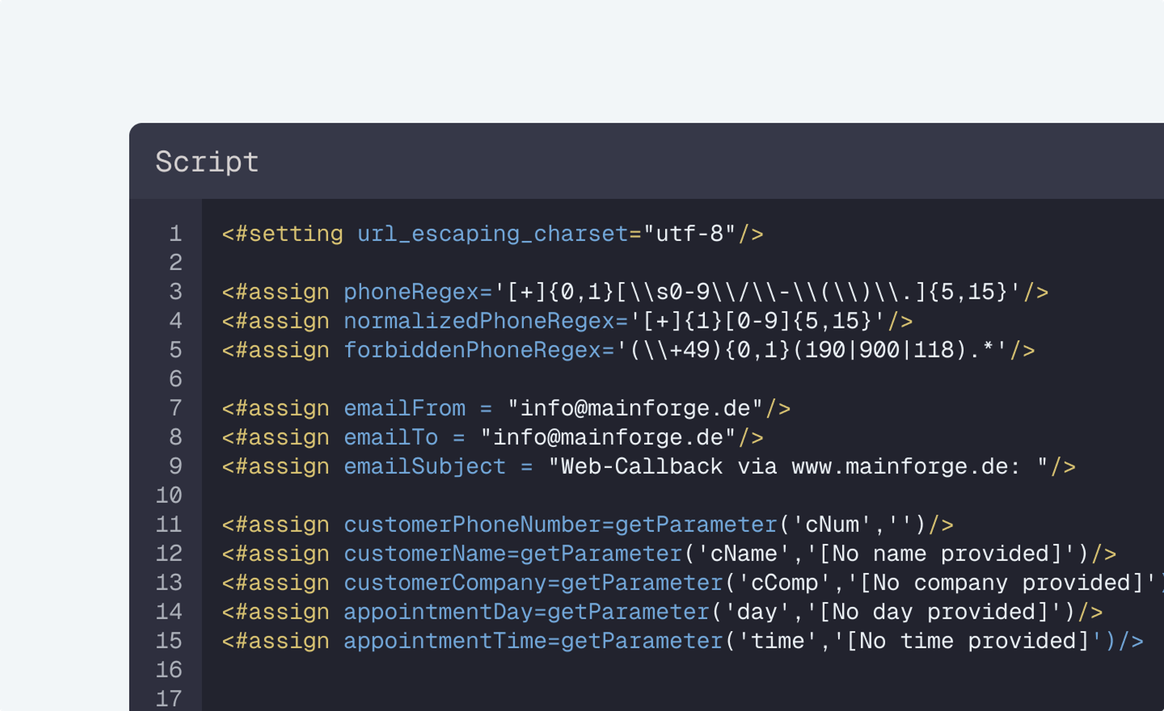 immediate callback script