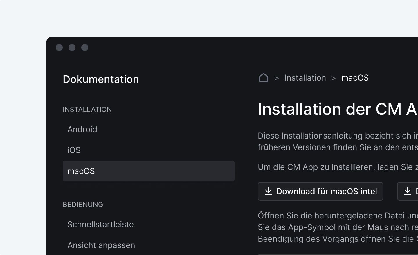cm app documentation