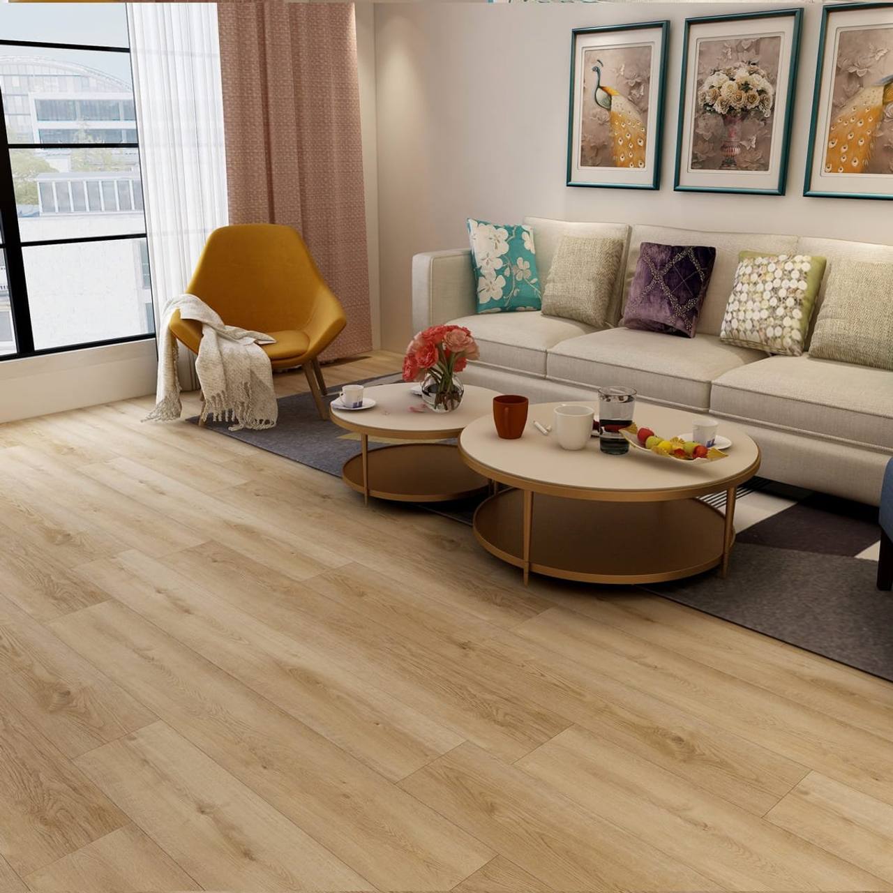 Room with Wood vinyl plank flooring, Step on Floors Solid
