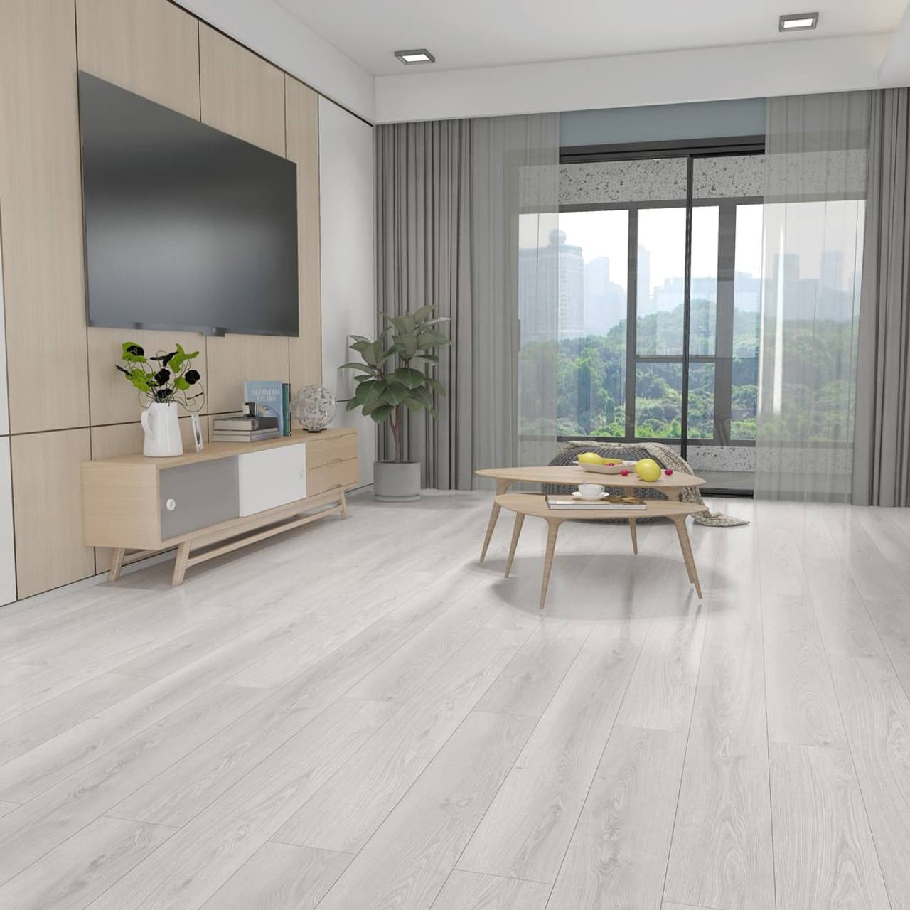 Room with Land vinyl plank flooring, Step on Floors Breeze