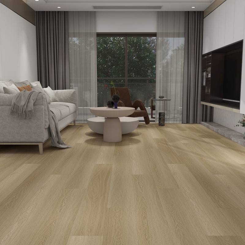 Room with Creme Brulee vinyl plank flooring, CPF Spirit XL