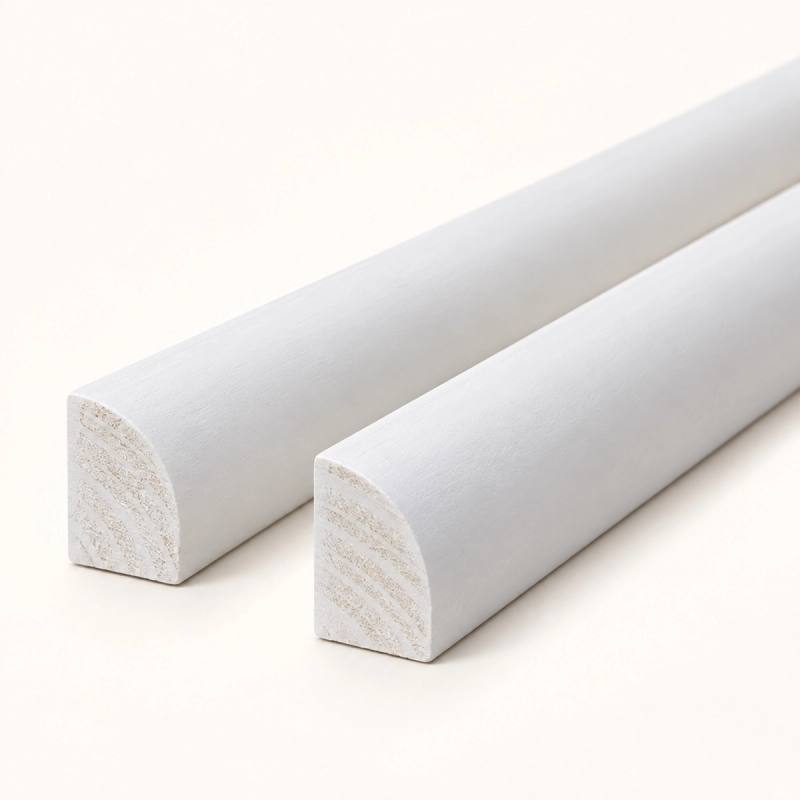 Primed white pine shoe molding