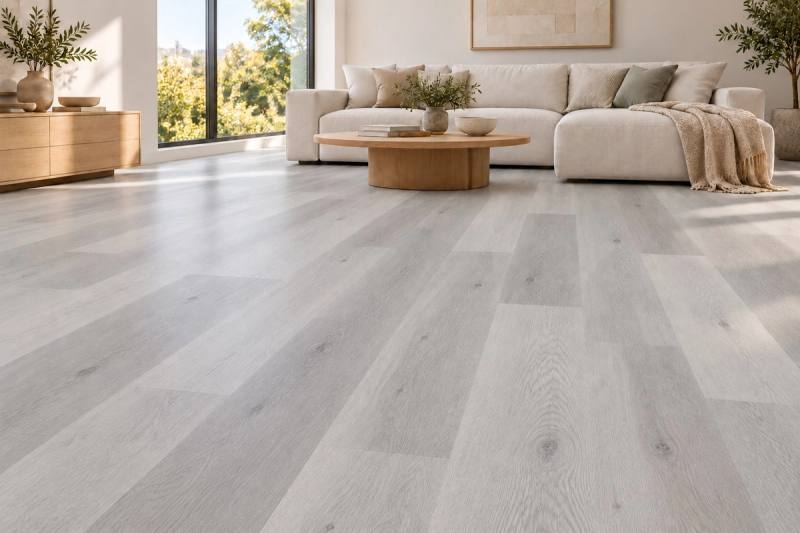 Illustration of Imperial Grey vinyl in a living room