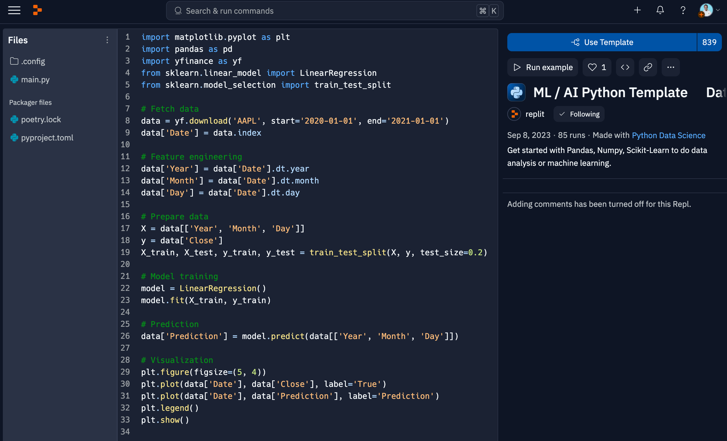 Data analysis script