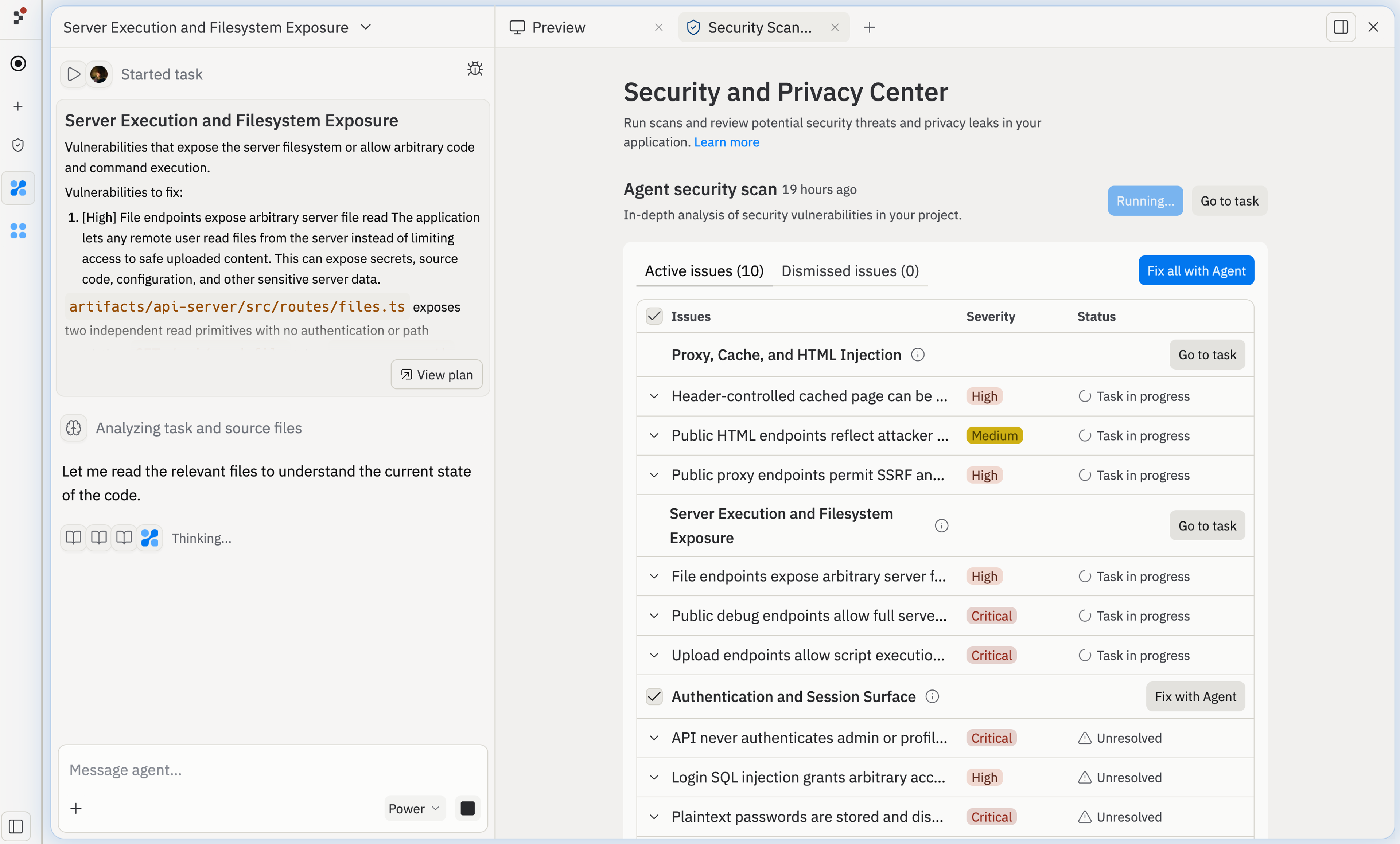 parallel security fixes