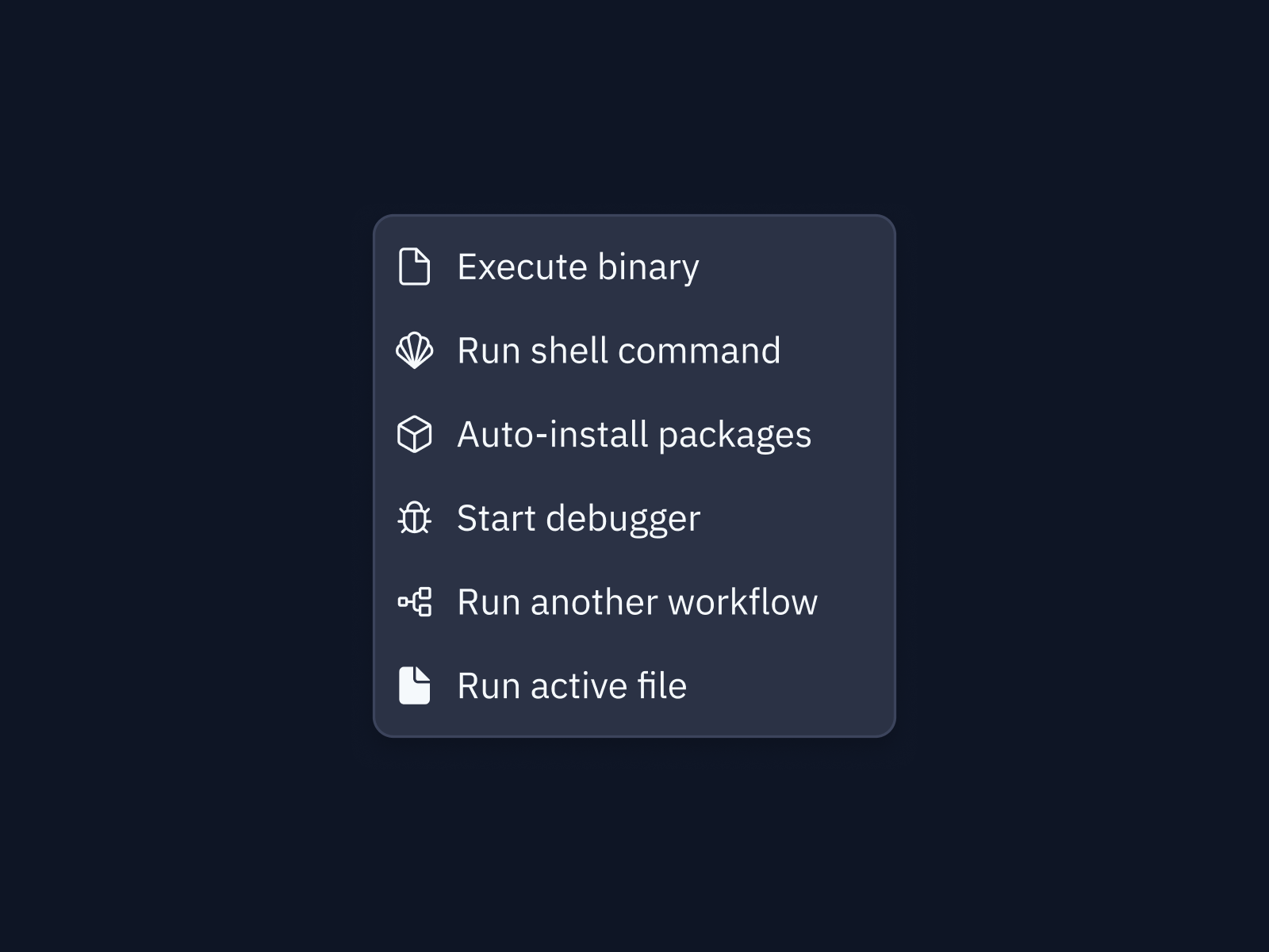 Prototype for basic task types