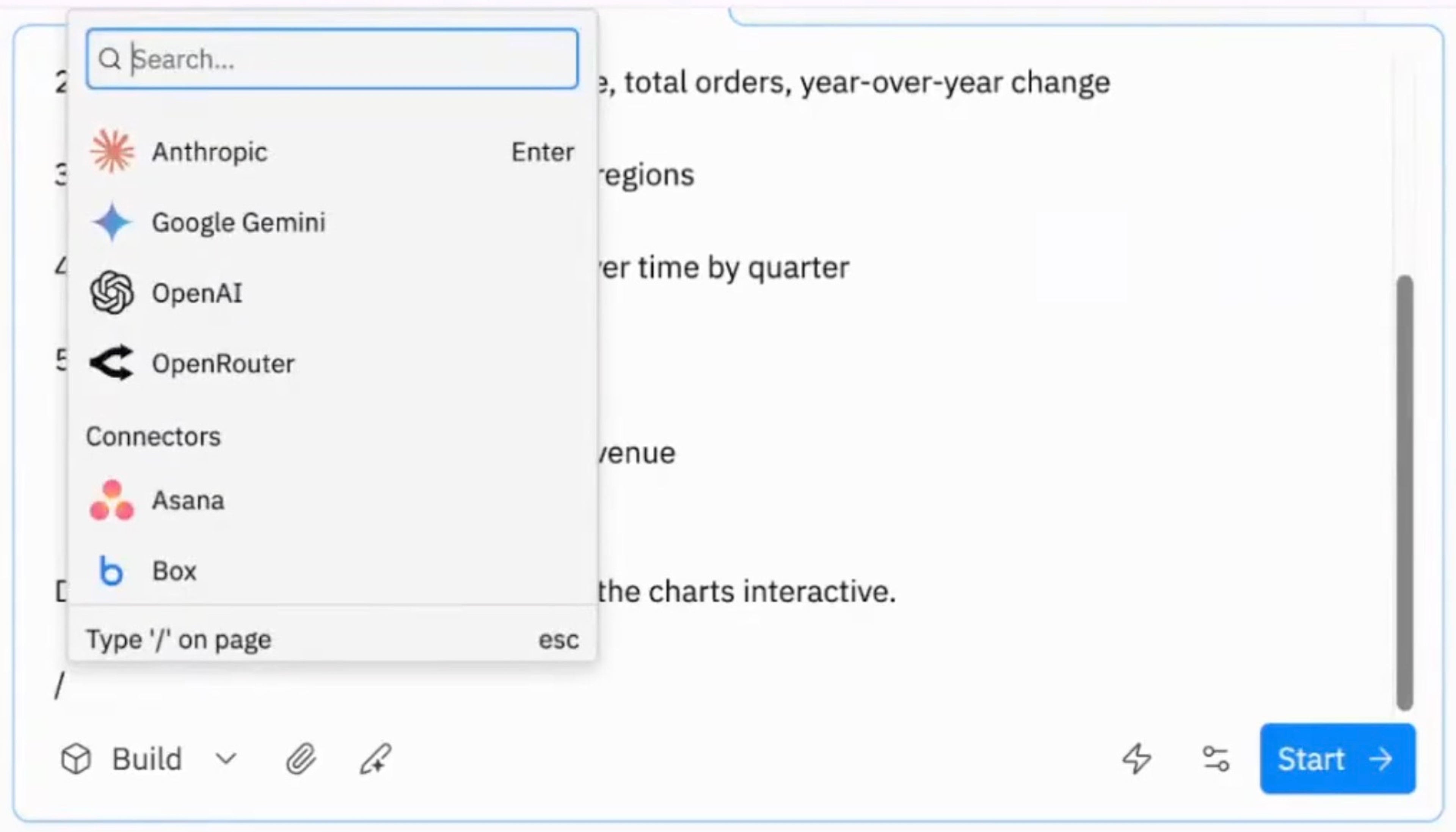 Use Replit connector slash command to search for the desired connector.