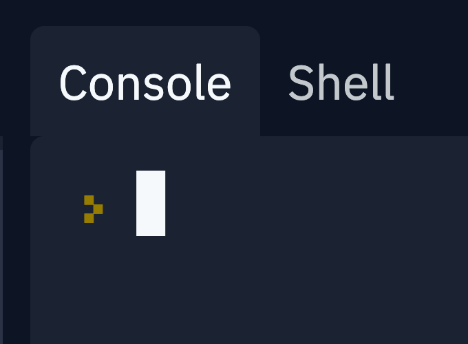 the three-dot prompt in the Replit console.