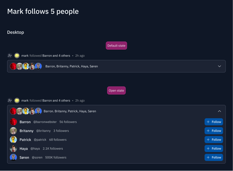 An example of grouping
