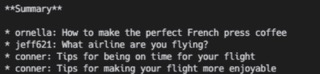 The Vertex model summary output
