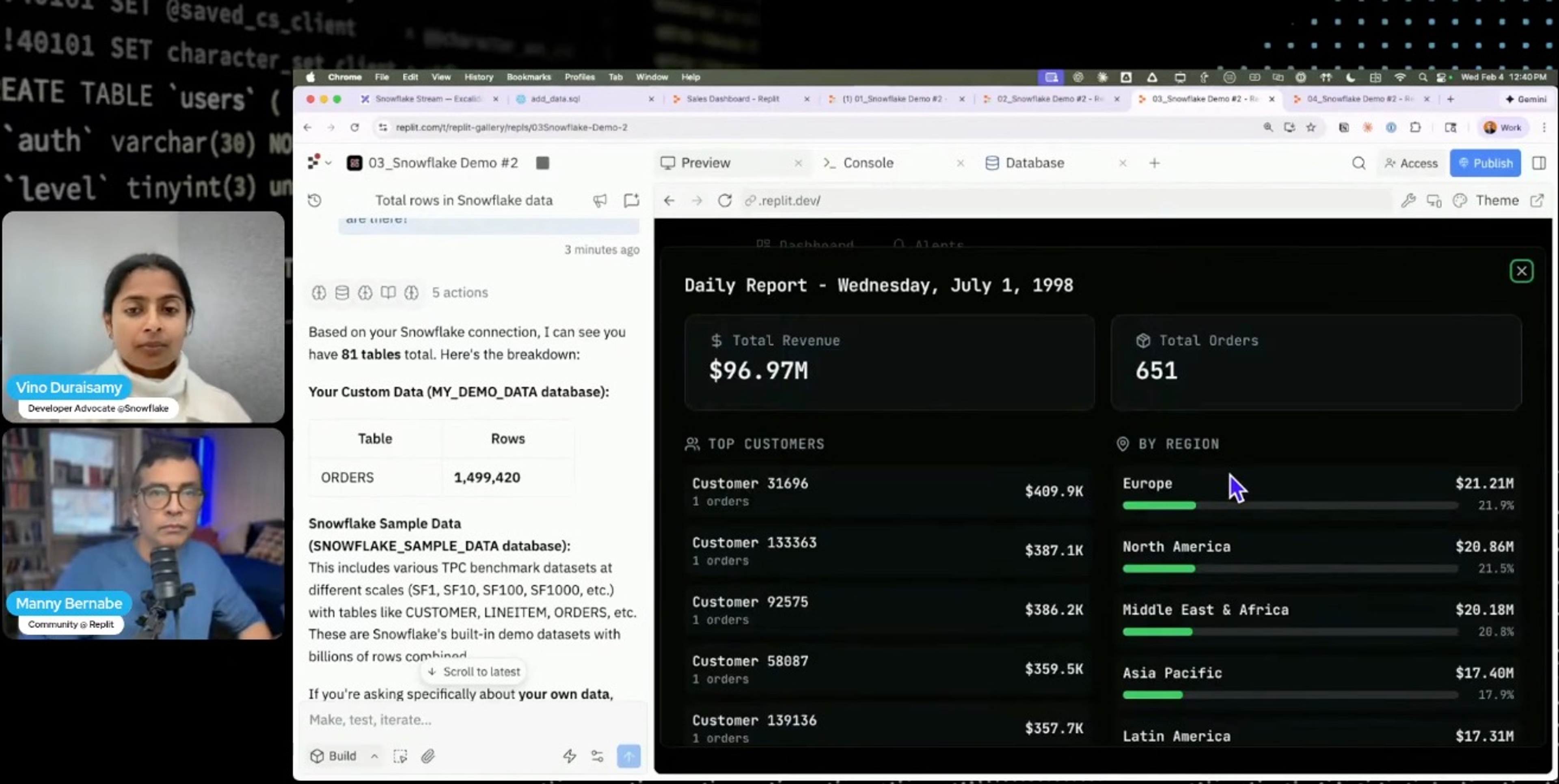 Adding alerts to your Snowflake dashboard with Replit