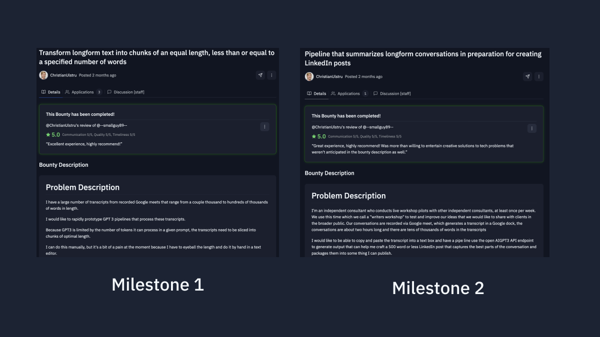 milestones