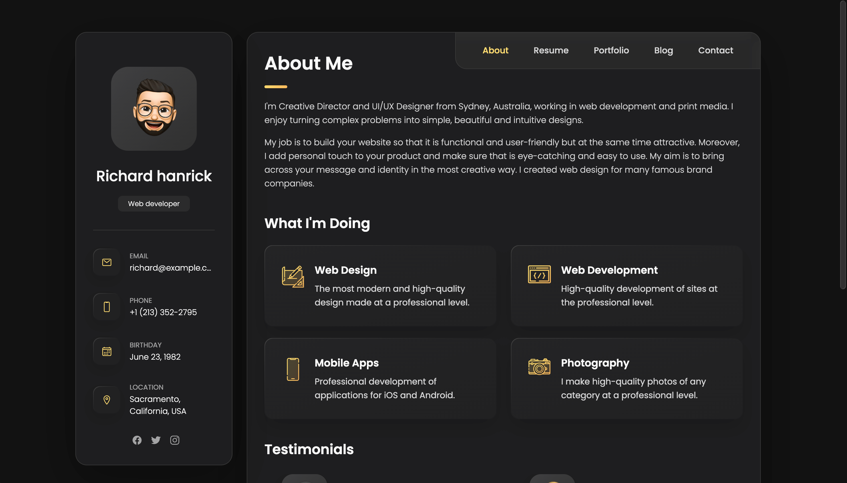 Personal portfolio