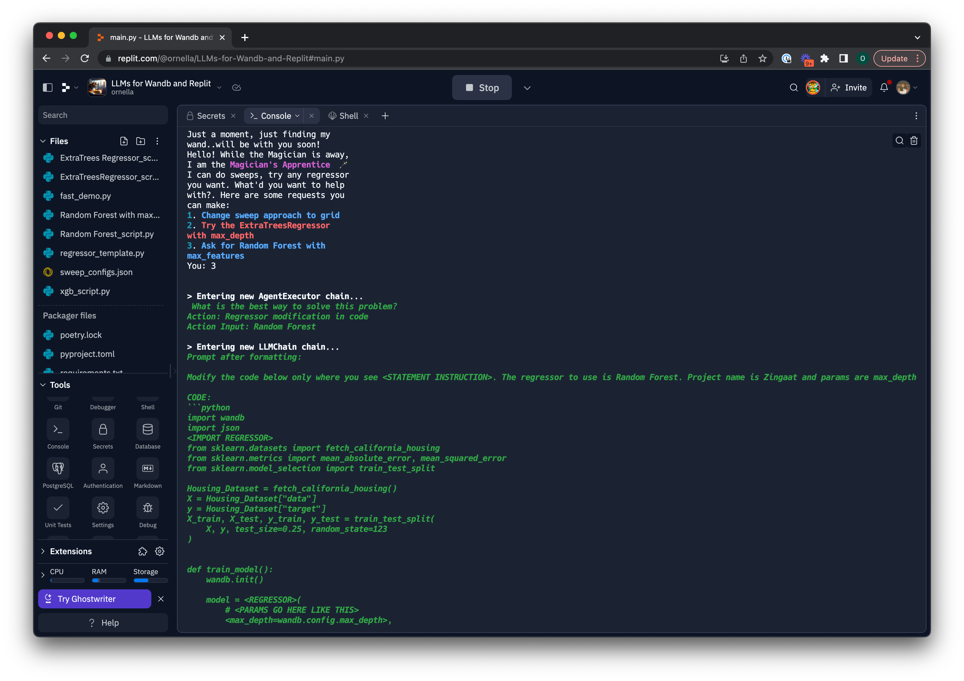 LLMs for WandB and Replit