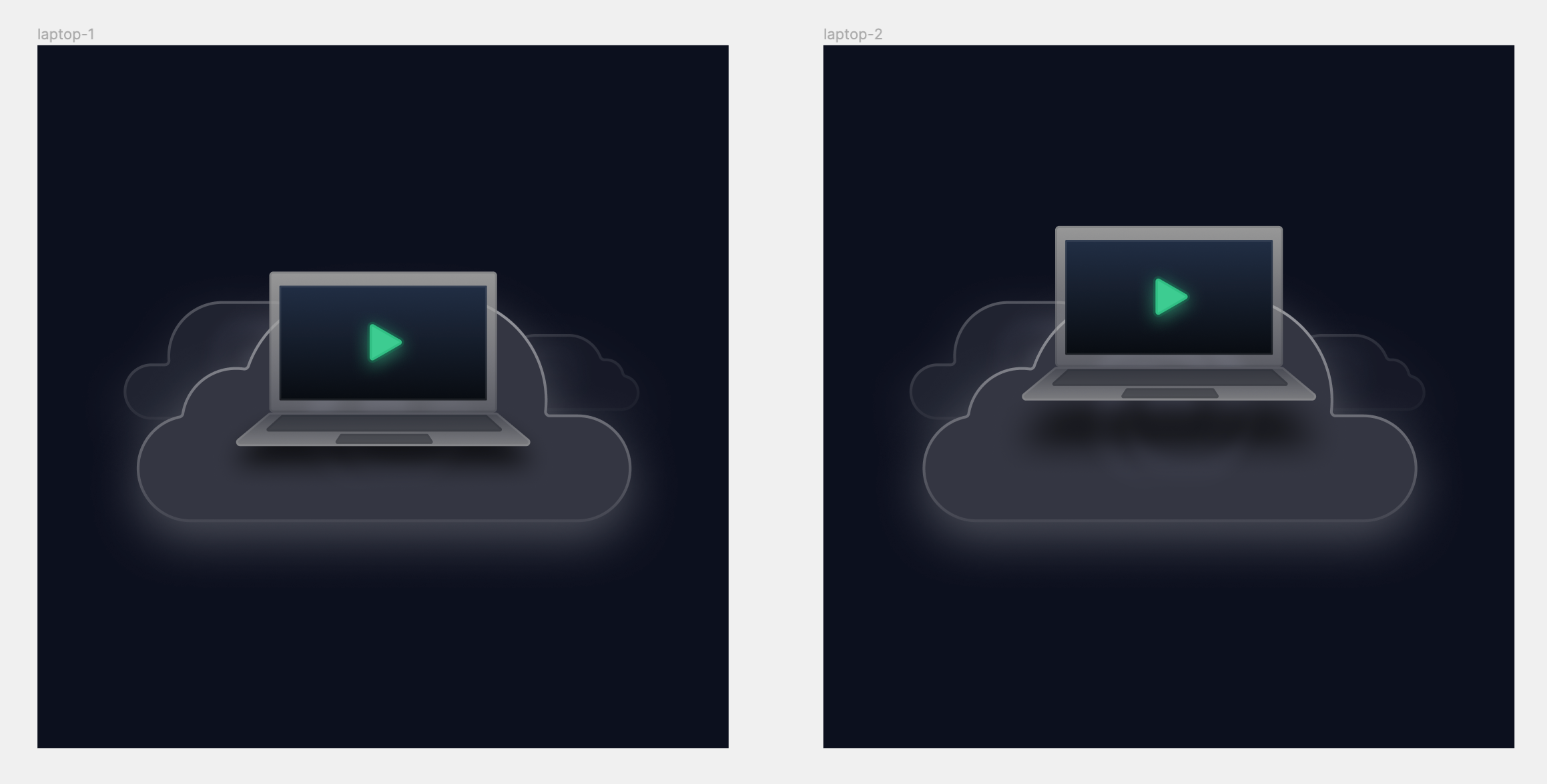 Laptop animation frames