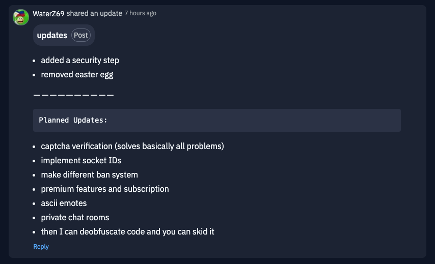 Update Example