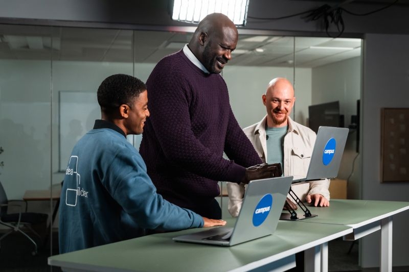 Shaq vibe coding with Amjad at Compass.