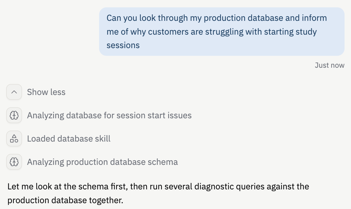 prod db analysis example