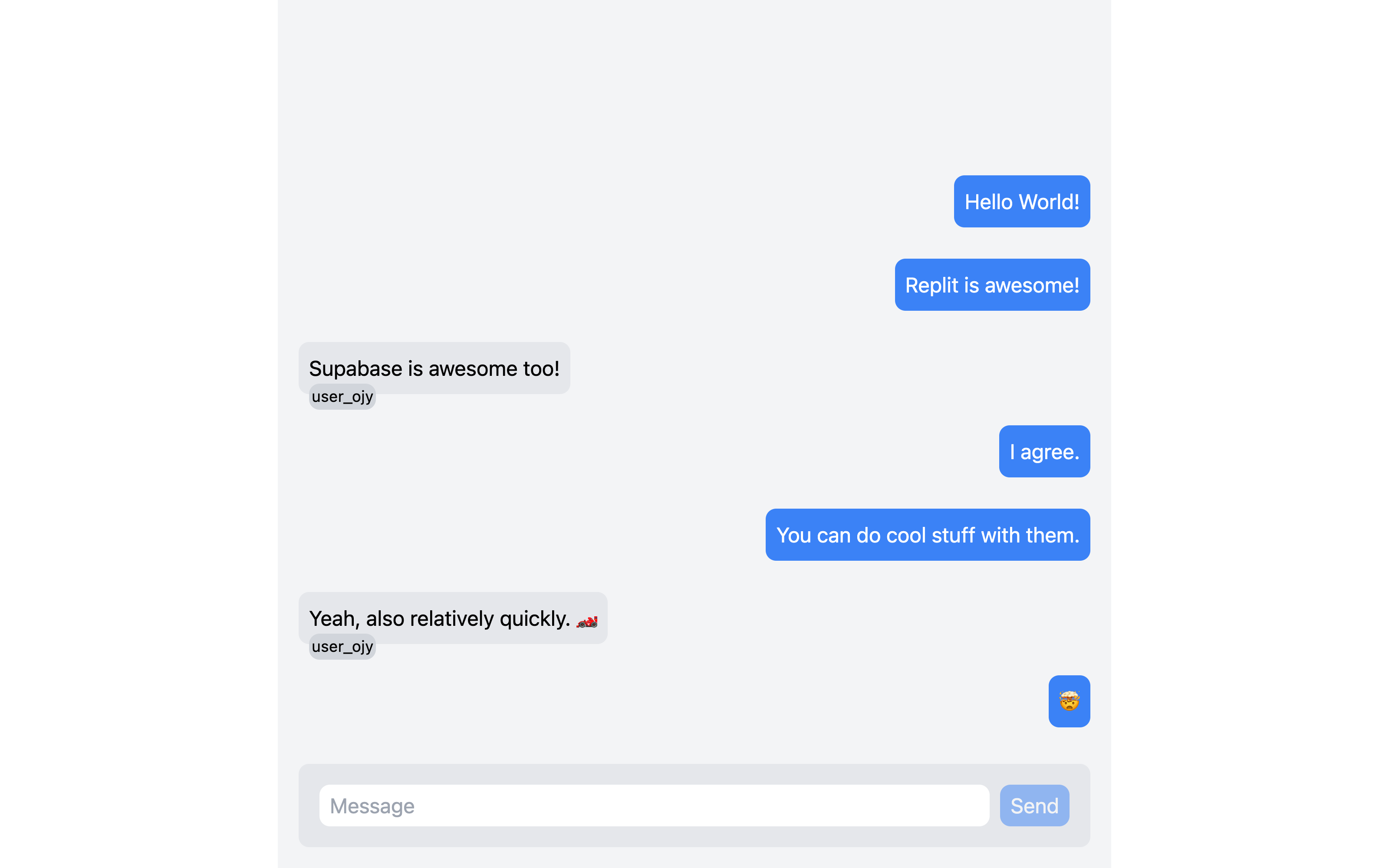 Replit and Supabase Chat App