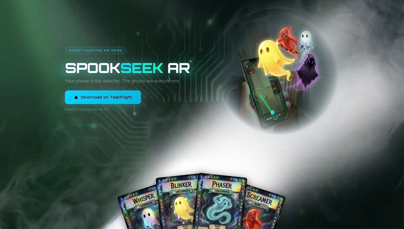 Publisher-provided view of the Spookseek mobile AR game