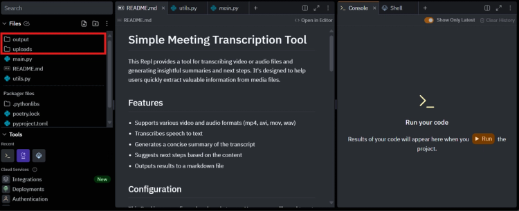 How to Build a Meeting Transcription Python Script - Replit