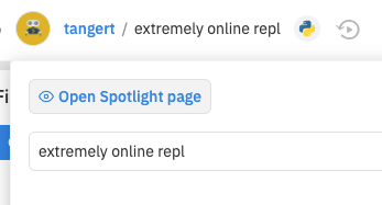 Spotlight page preview